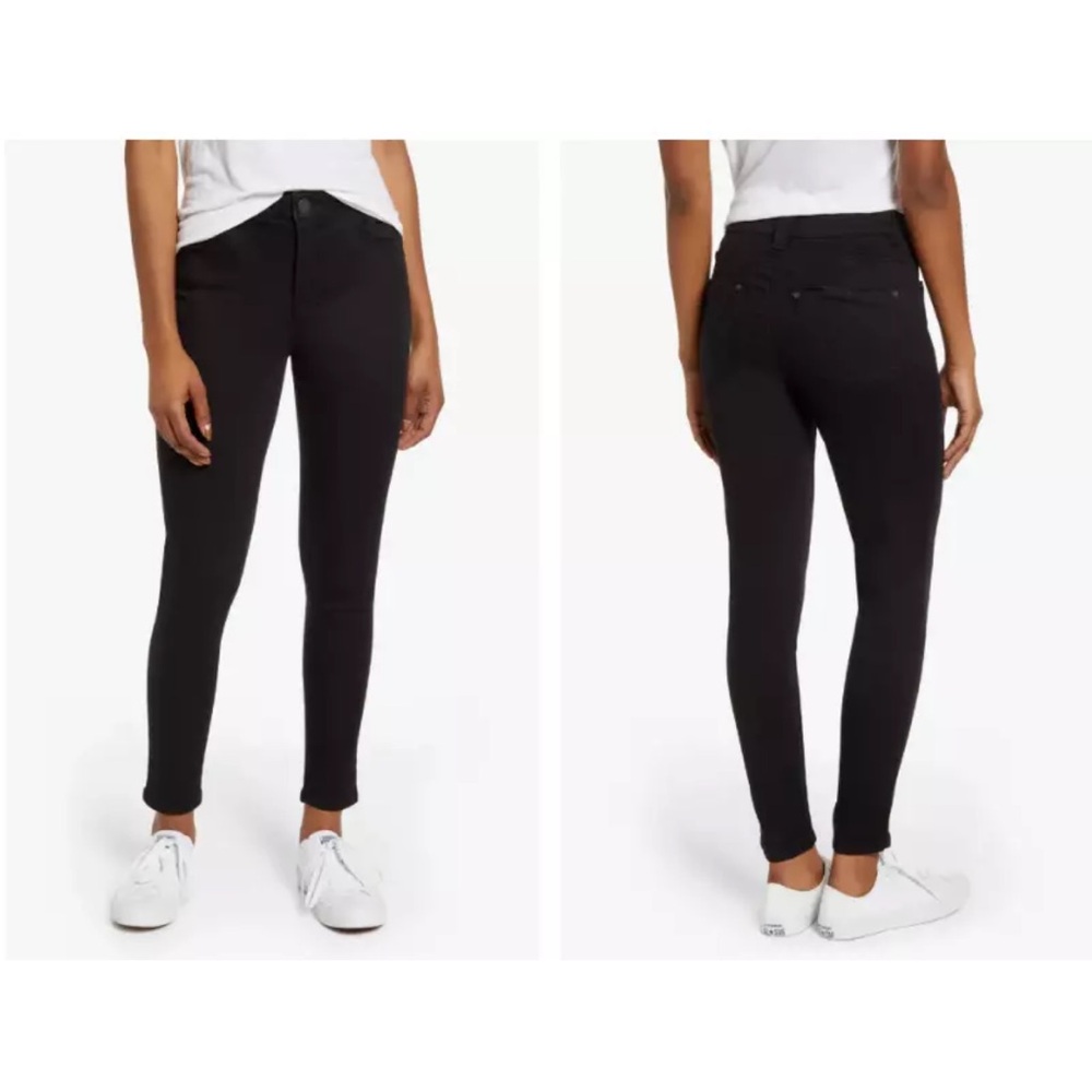 Wit and Wisdom High Rise Faded Black Skinny Jeans